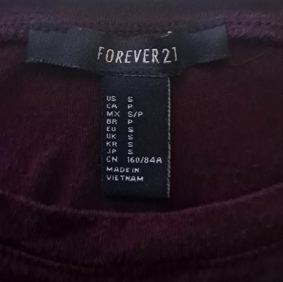 Forever 21 Maroon and White Shirt Dress - Picture 3 of 3